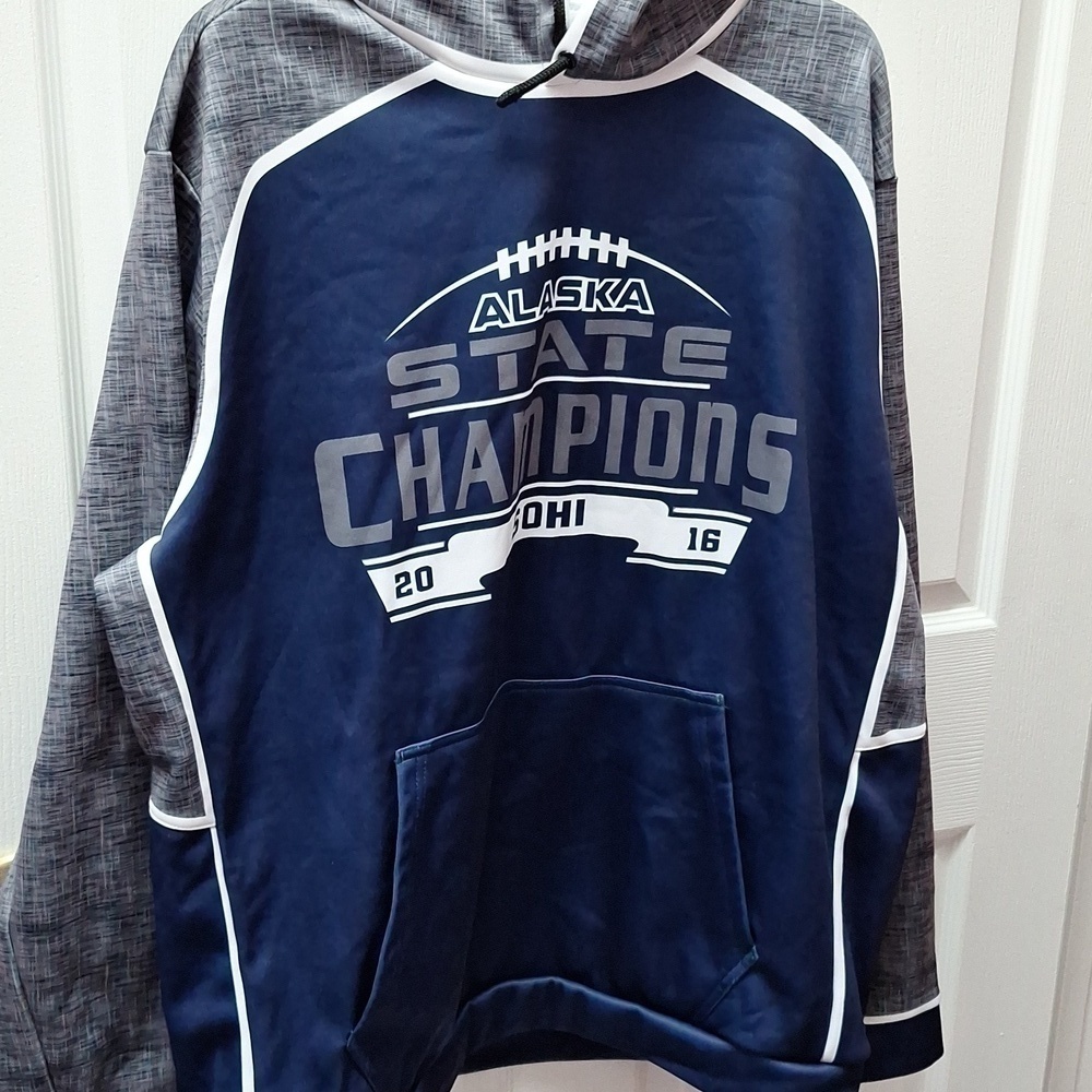 F mens Riddell long sleeve stretch hoodie sweatshirt size 2XL. LIKE NEW